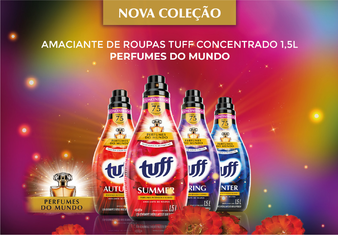 Imagem Nova Linha de Amaciante de Roupas Tuff Concentrado Perfumes do Mundo 